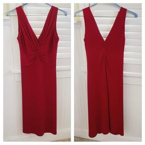 Banana Republic Red Sleeveless V-Neck Wool Blend Sweater Dress Size 8